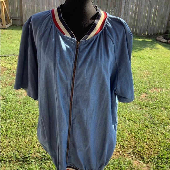 Elvi plus size denim jacket with tiger embroidery - Picture 9 of 9